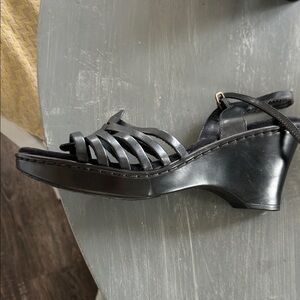 Naturalizer Black Woven Strap Sandals